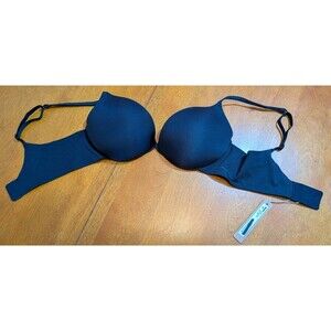 SKIMS Ultimate Push Up Plunge Bra Onyx Black 34C NWT BA-PLG-9214 Seamless